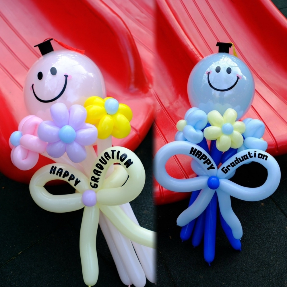 笑臉波波氣球花束