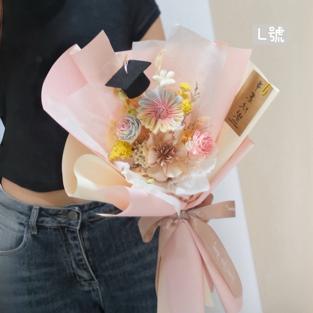 畢業乾燥花束L號