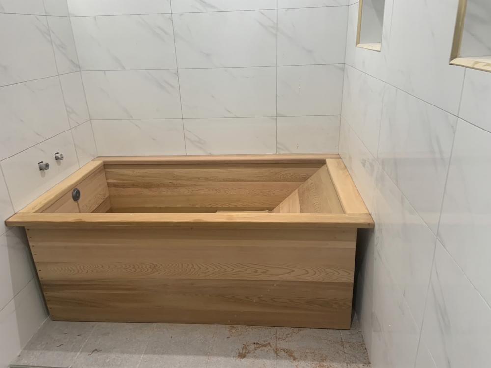 四方型檜木桶/檜木浴缸安裝
