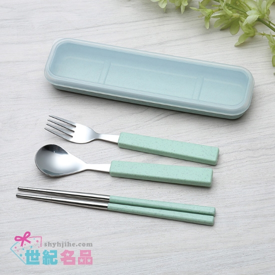 小麥+不鏽鋼三件餐具