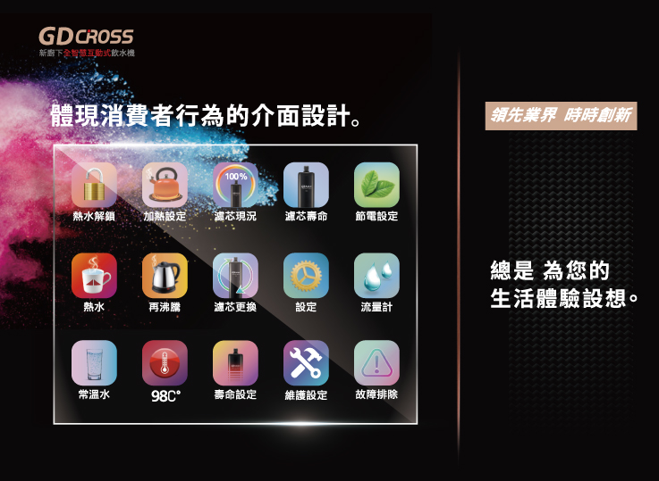 GDCROSS 新廚下全智慧互動式雙溫飲水機