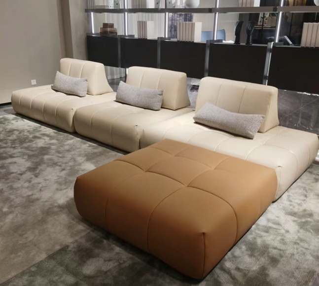 不倒翁可移動靠背三人