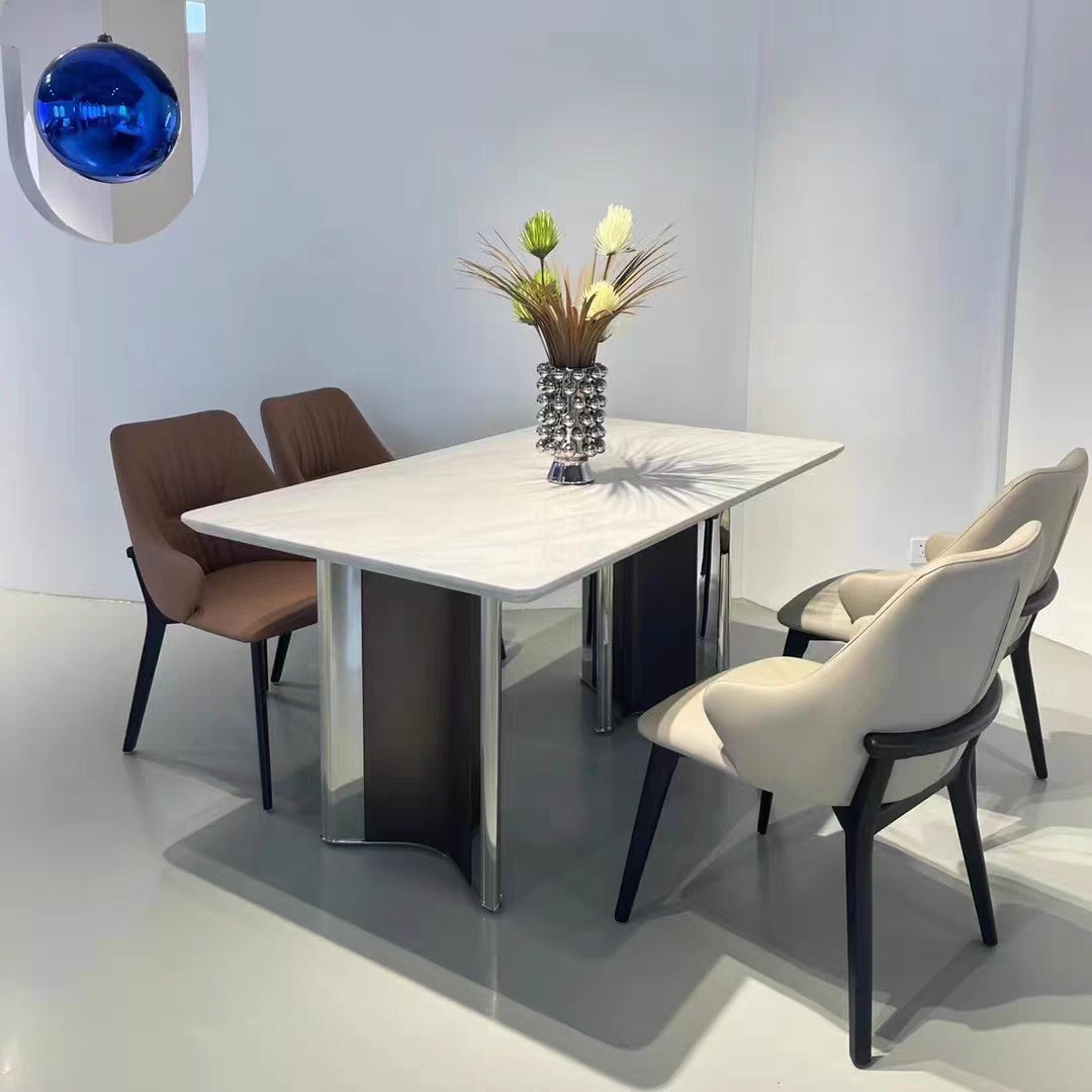 愛麗絲傢俱-T358卡裏冰玉天然玉石餐桌展示