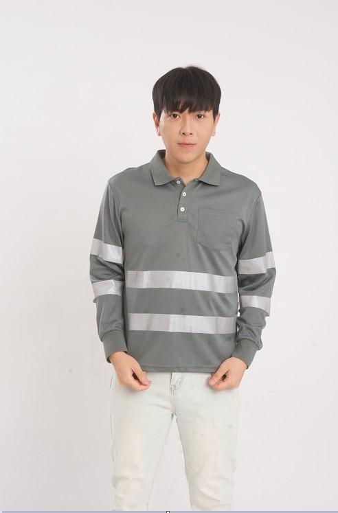 KK01反光長polo 