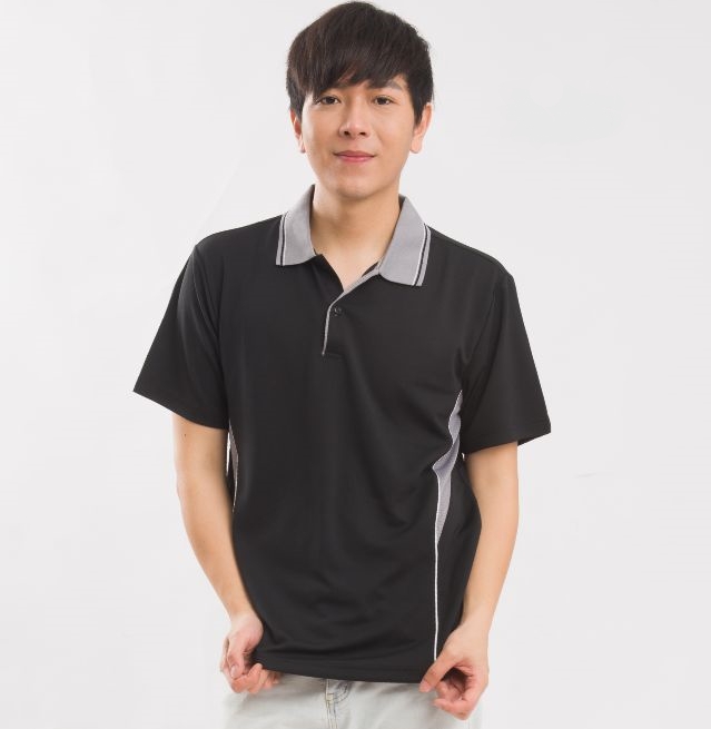 雙色原紗吸濕排汗POLO短