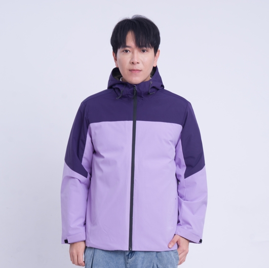 羽絨棉拚色外套