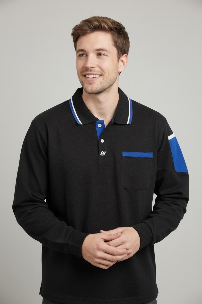 排汗工作POLO衫(長袖)