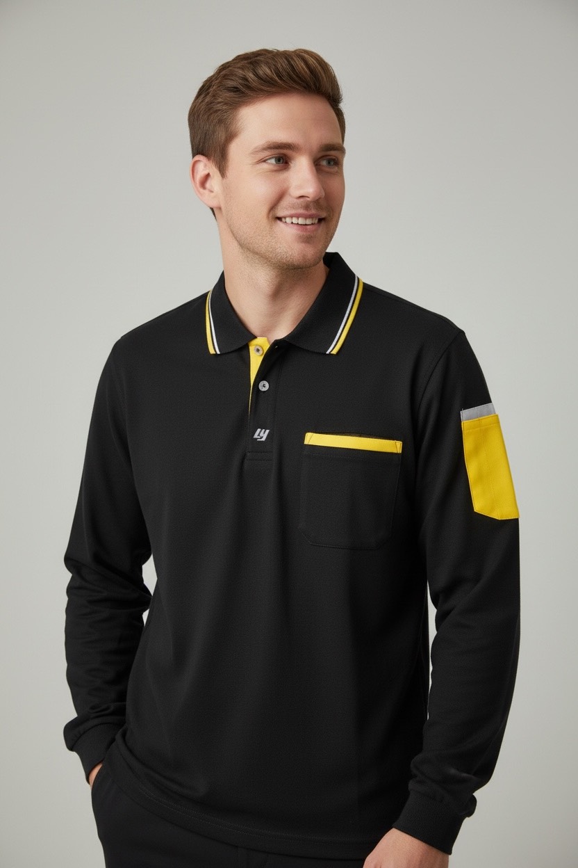 排汗工作POLO衫(長袖)