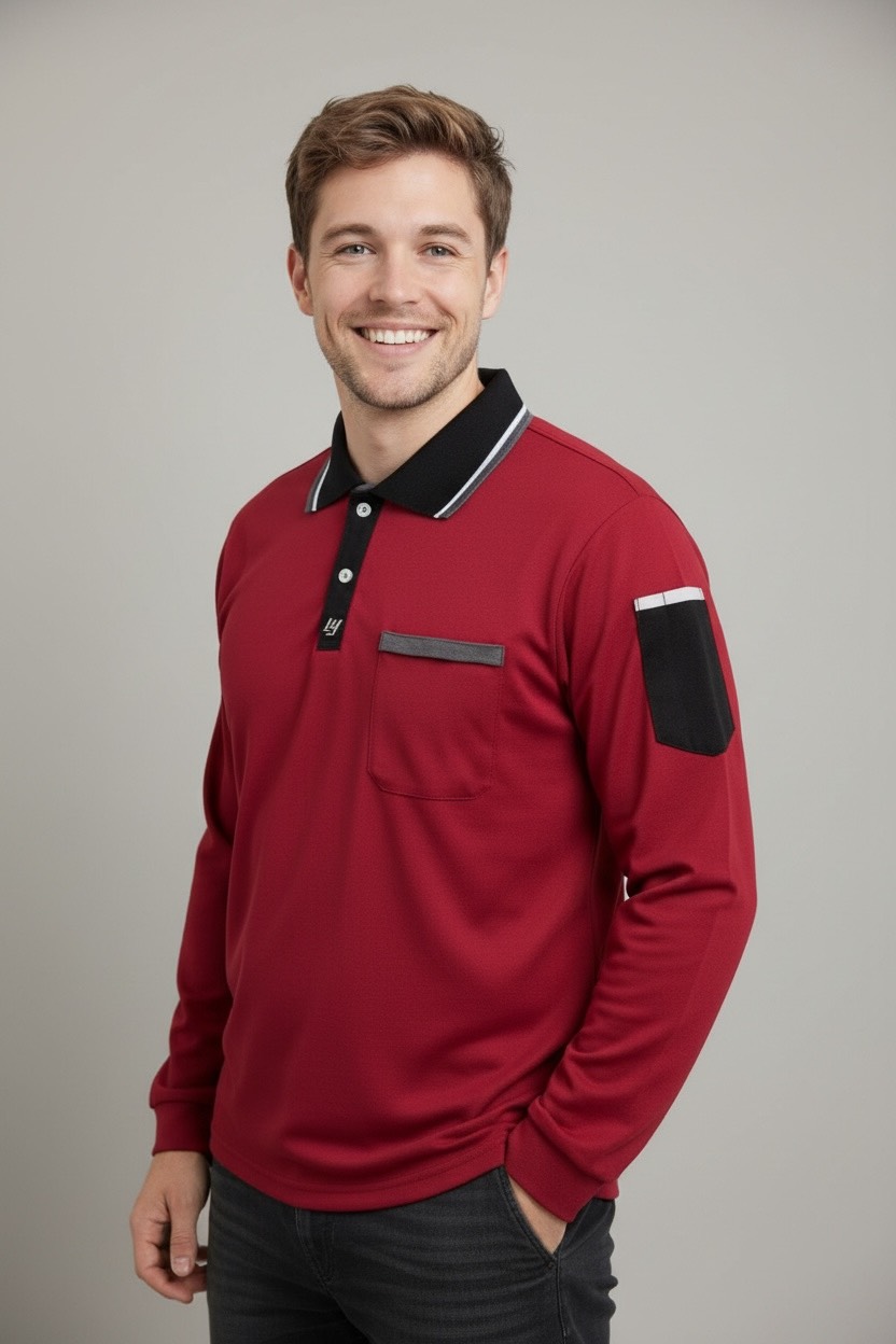 排汗工作POLO衫(長袖)