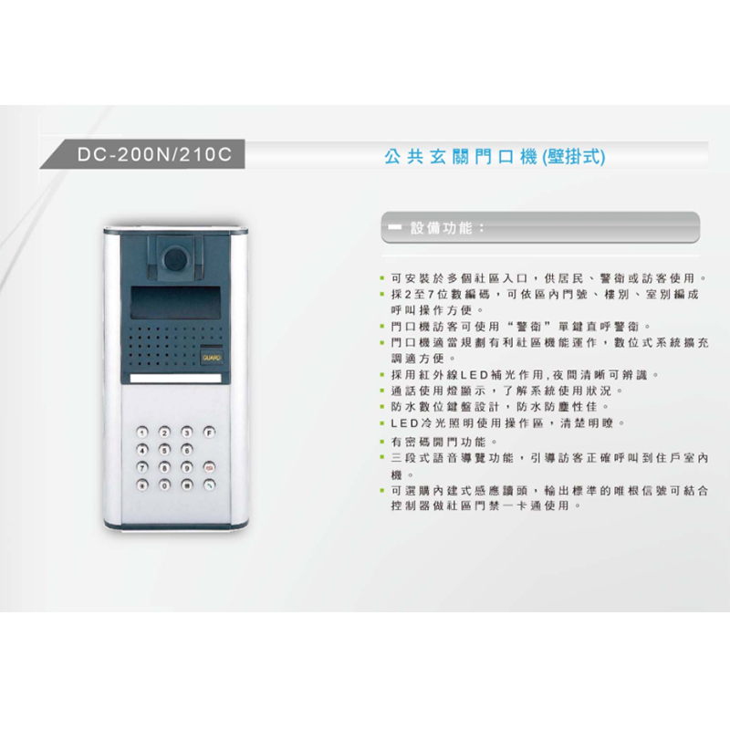  DC-200N非影視/壁掛式 