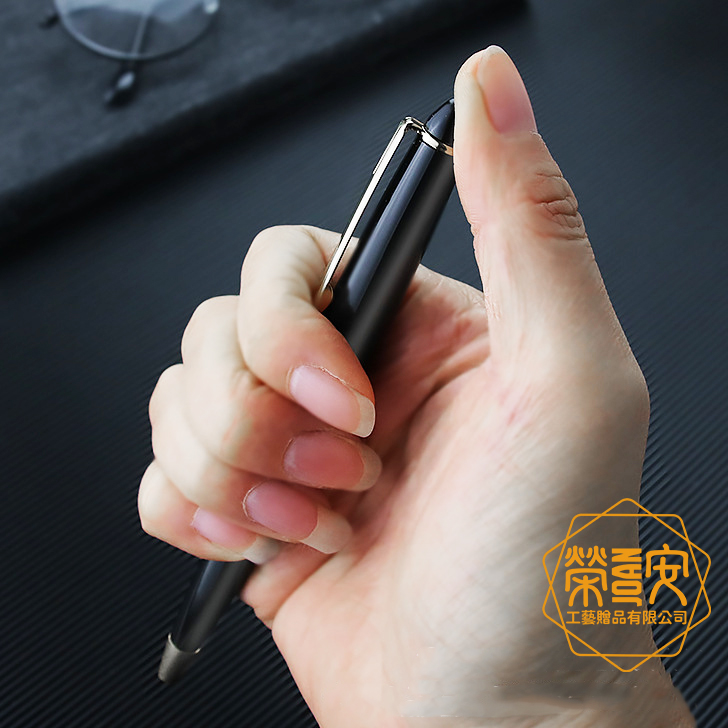 【LOGO訂製｜上字】商務質感按壓式鋼珠筆、圓珠筆