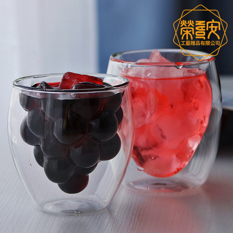 【印圖印字｜品牌加工】可愛造型雙層玻璃杯（可提供3D客製化）