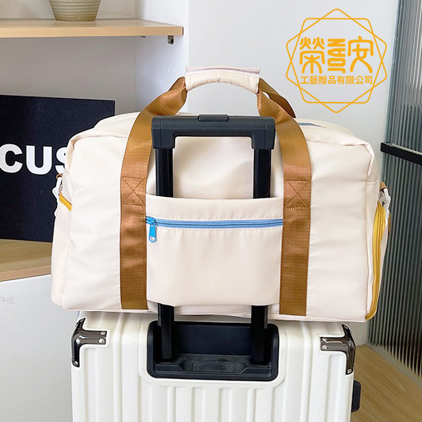 【品牌加工｜LOGO印刷】新款撞色韓風超大旅行提袋