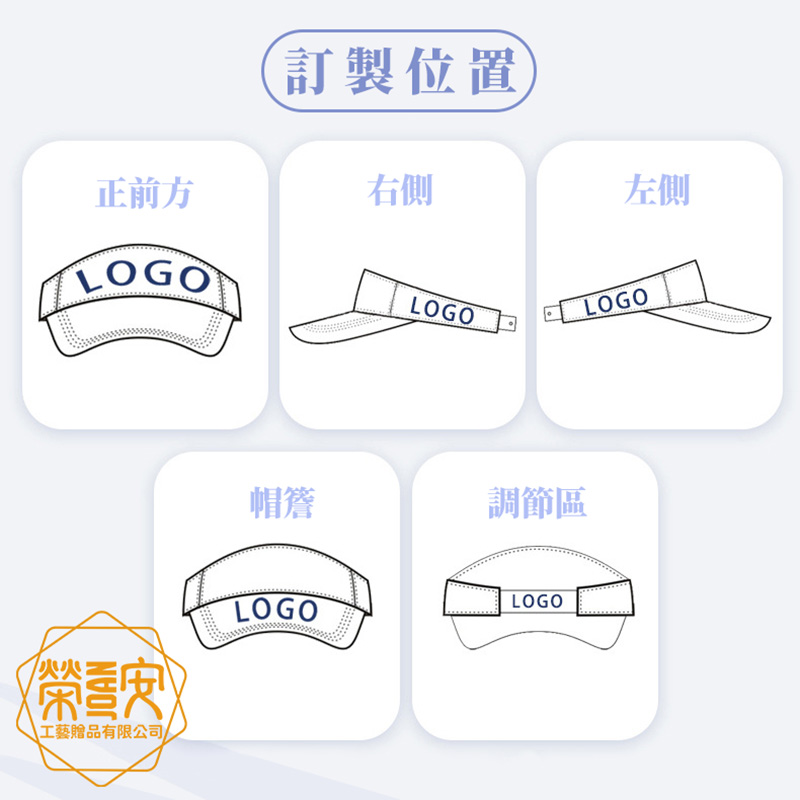 【來圖訂製｜LOGO印刷】頂部鏤空半遮陽帽、廣告帽客製化