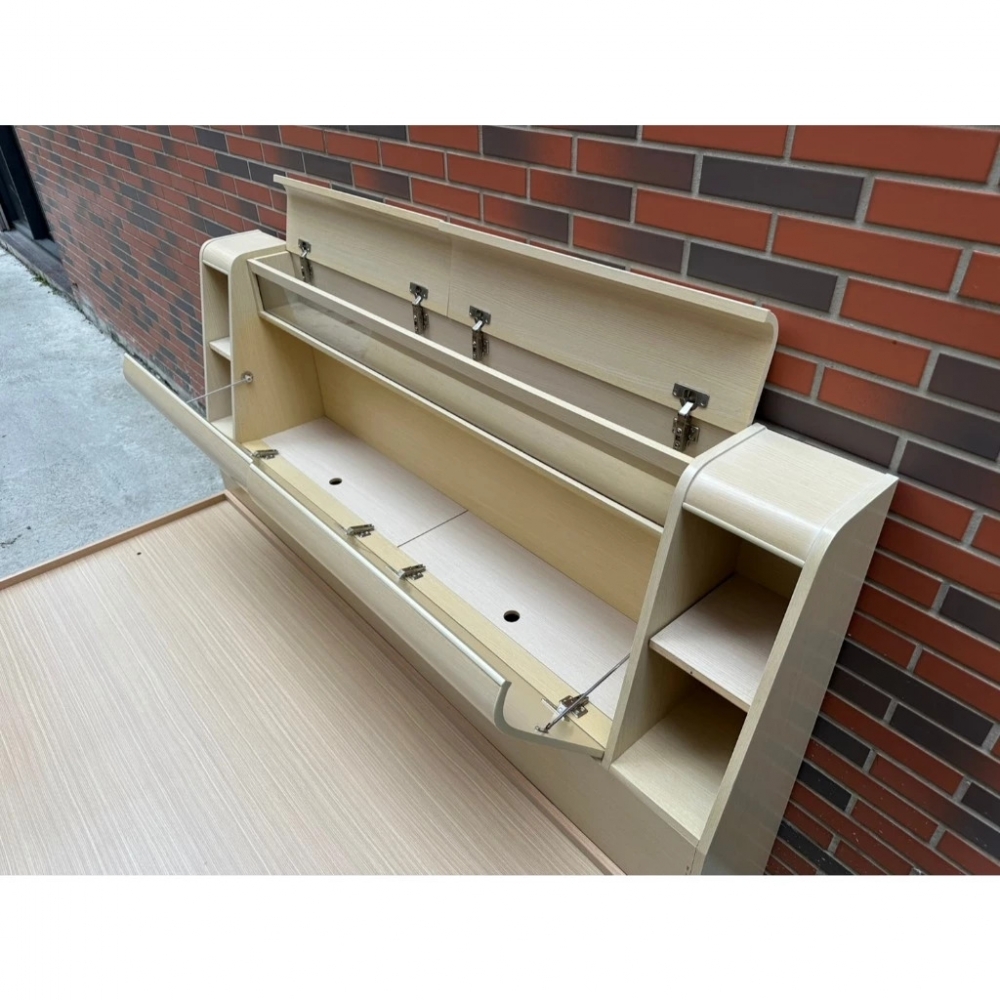 <<金旺二手家具>>白橡色六尺掀床組含床頭櫃