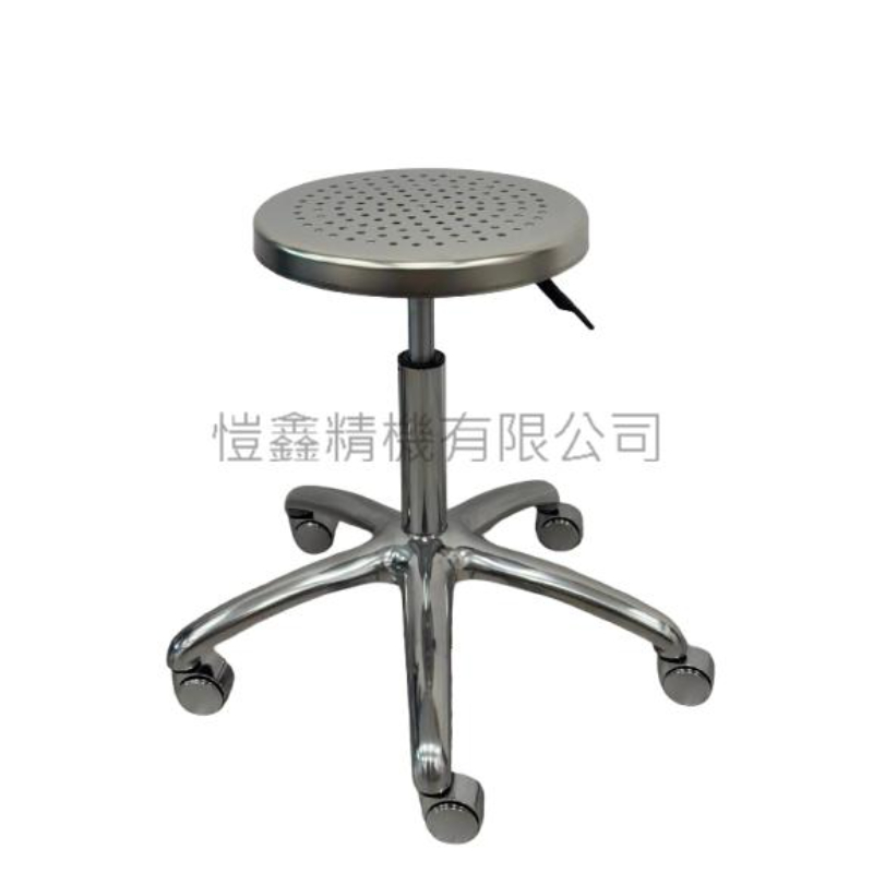 不銹鋼圓椅(沖孔版) 金屬活動輪