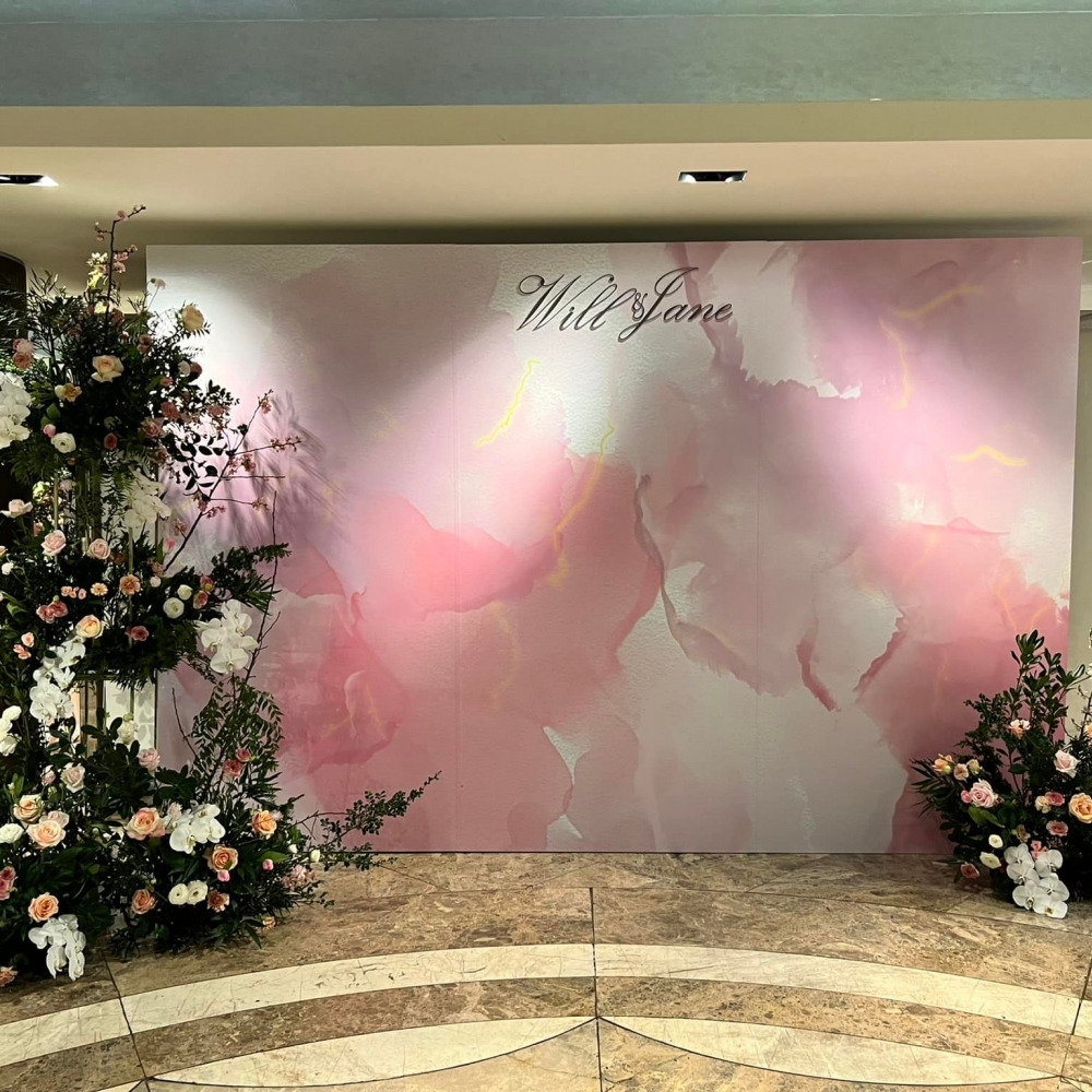 君悅飯店  婚禮背板