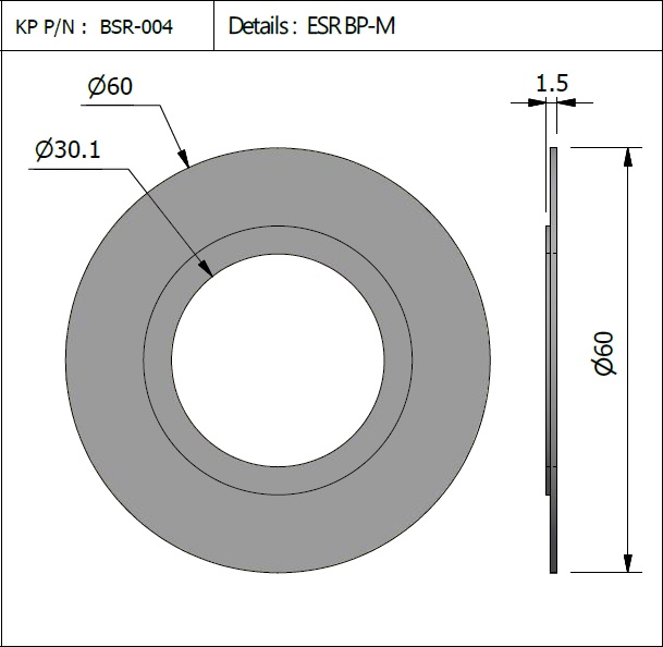 軸承潤滑油密封環BSR-004