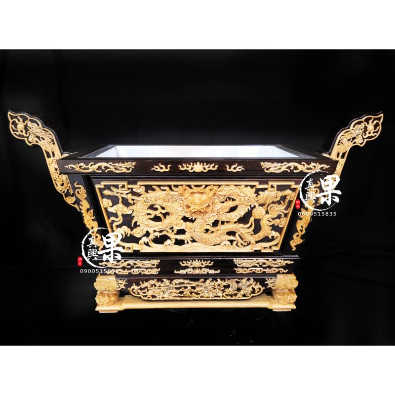 手工黑檀入檜木奏板耳馬槽爐