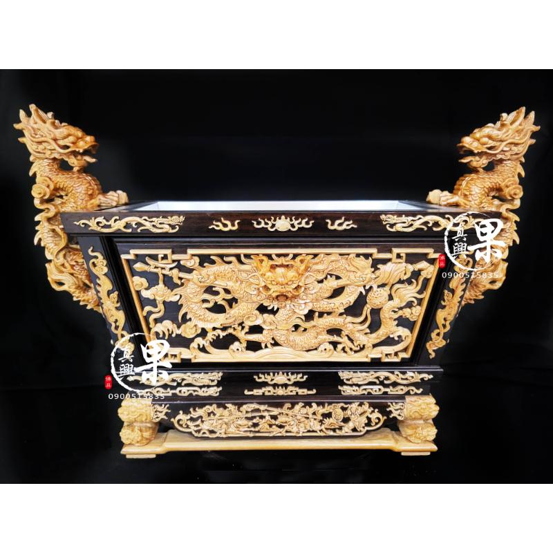 手工黑檀入檜木龍耳馬槽爐