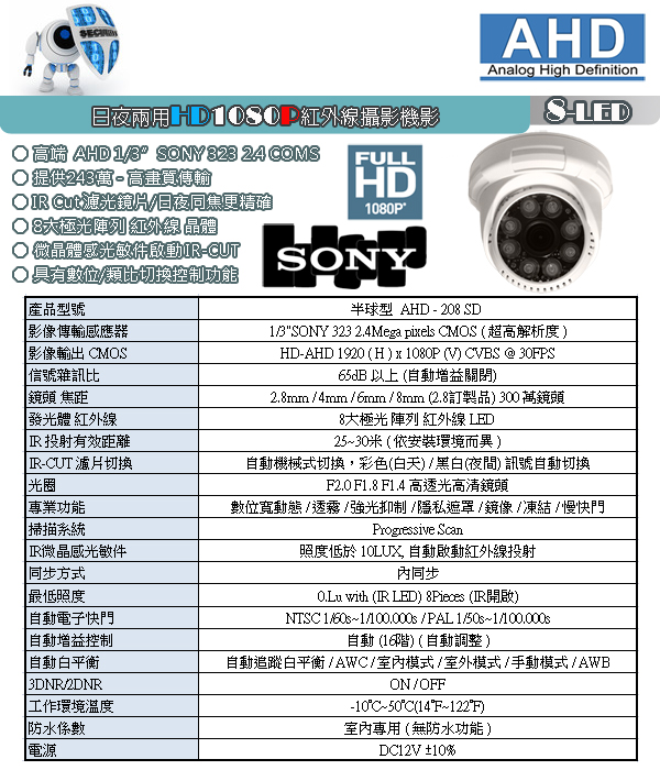 陞泰主機頂規200萬監視器4台含安裝特惠方案