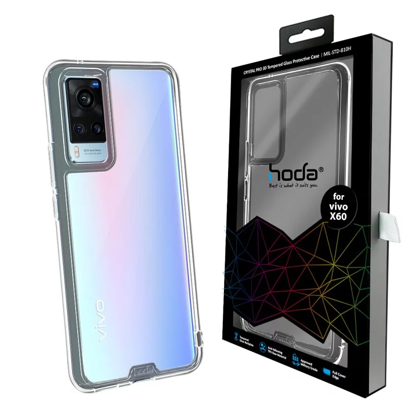 晶石玻璃軍規防摔保護殼 for vivo X60/X60t | hoda®