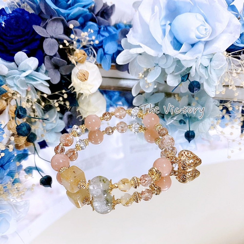 斜陽。暖暖/創造健康事業智慧能量-太陽石｜黑金超七｜綠幽靈｜紫水晶｜金髮晶