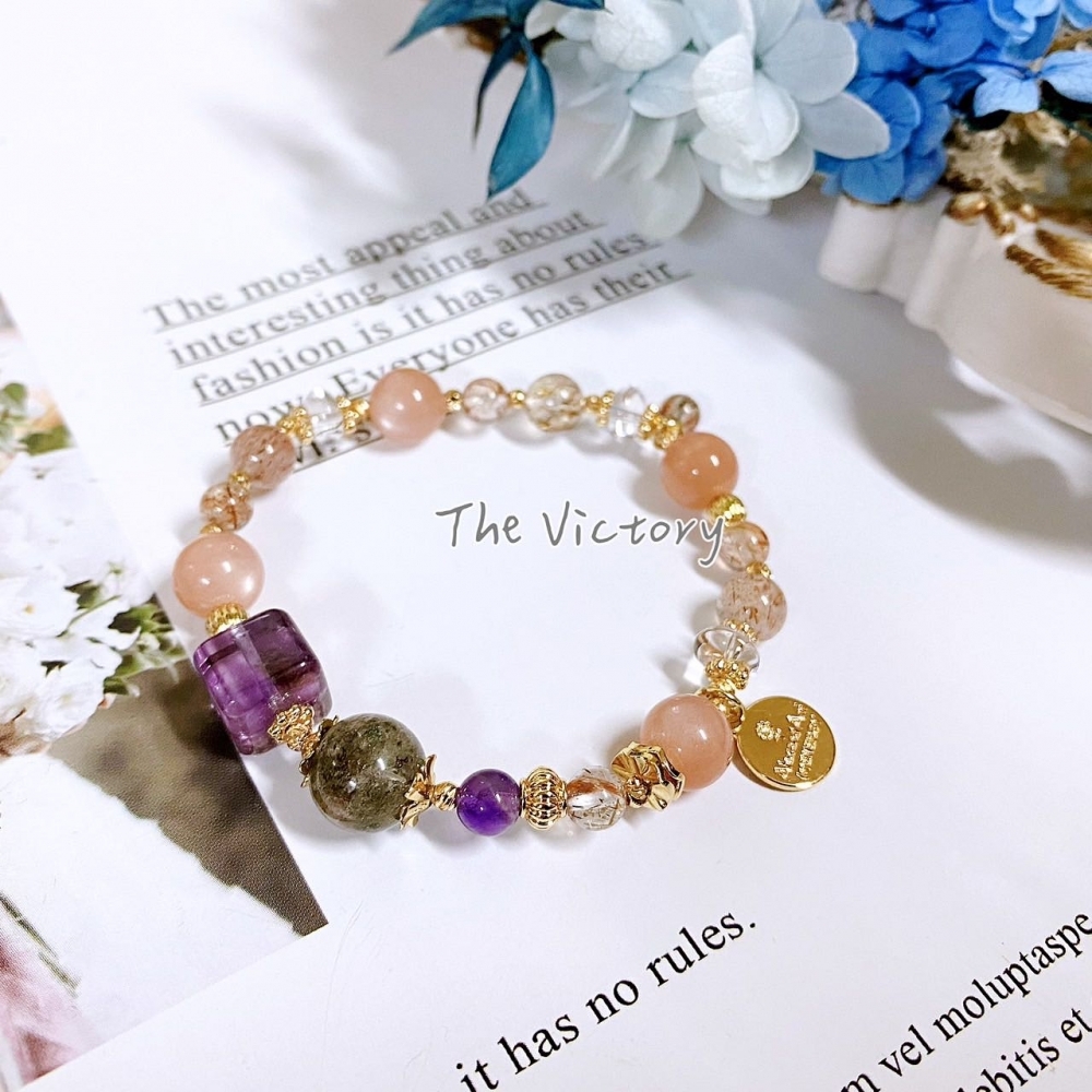 斜陽。暖暖/創造健康事業智慧能量-太陽石｜黑金超七｜綠幽靈｜紫水晶｜金髮晶