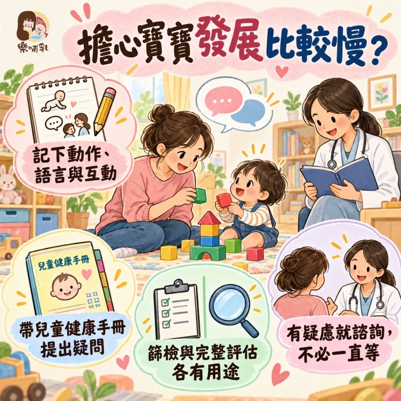 擔心寶寶發展比較慢?四個重點