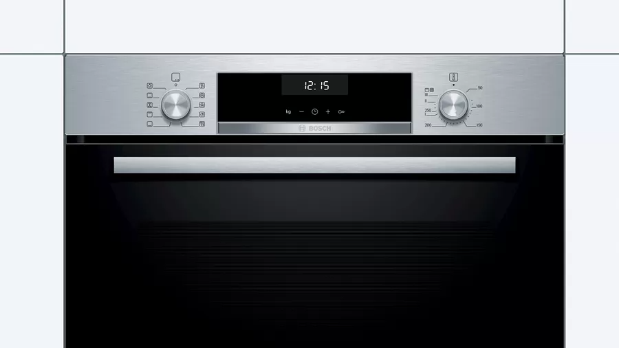 BOSCH 6系列 嵌入式烤箱 闊度 60 cm, 經典銀 HBA5370S0N