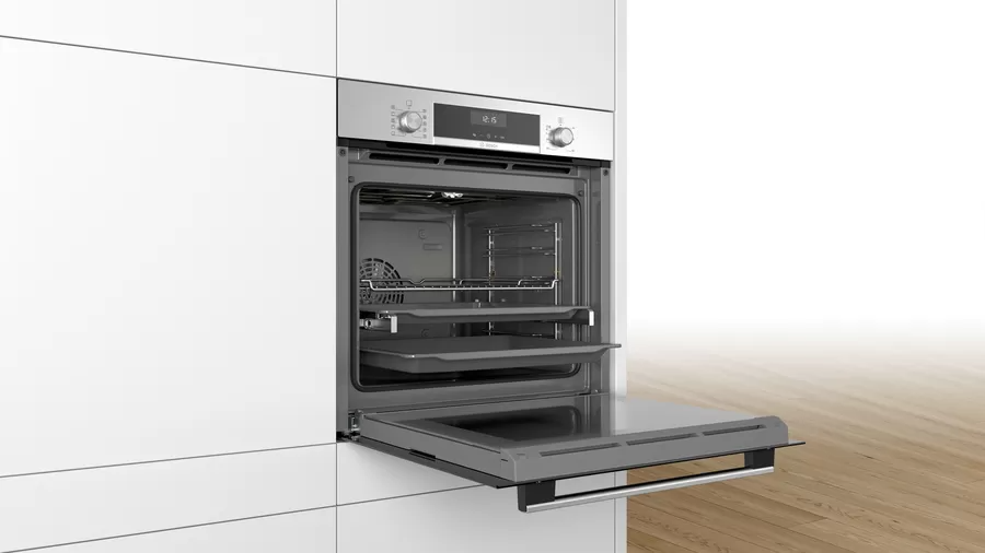 BOSCH 6系列 嵌入式烤箱 闊度 60 cm, 經典銀 HBA5370S0N