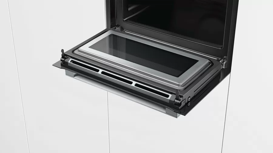 BOSCH 8系列 精巧型嵌入式微波烤箱 闊度 60 cm, 經典銀 CMG636BS1