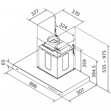 喜特麗 JT-1180L-超靜音倒T排油煙機