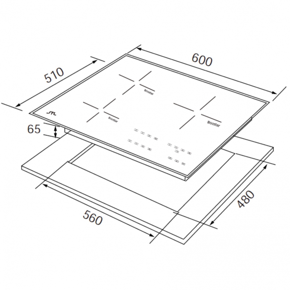 喜特麗 JT-1180L-超靜音倒T排油煙機