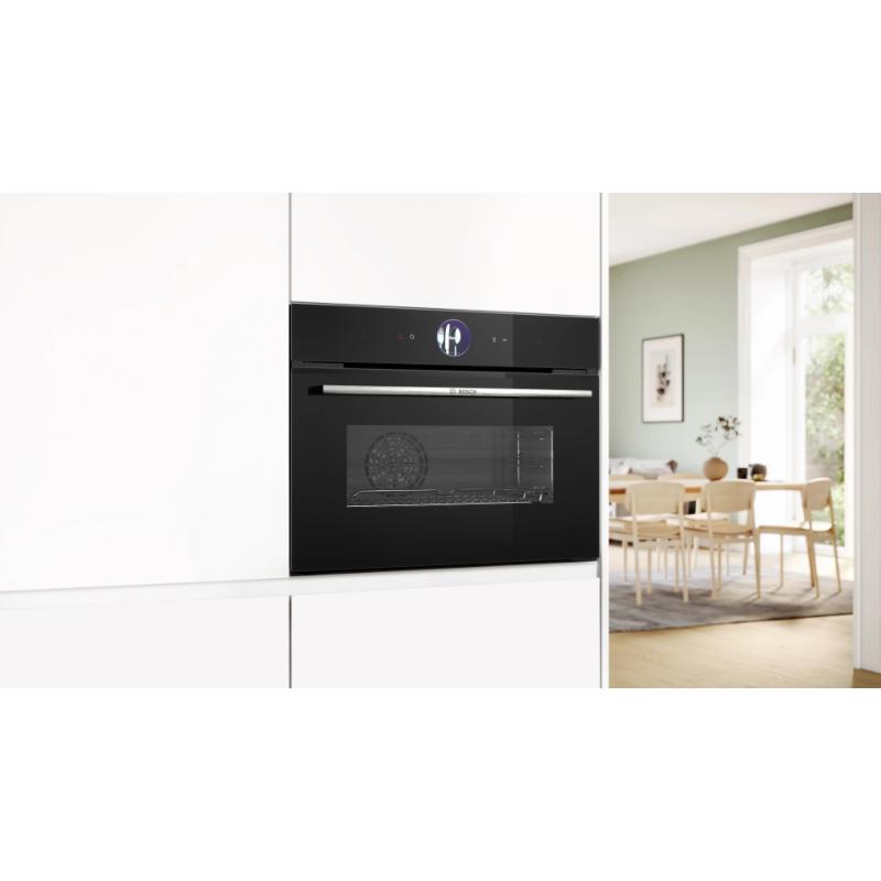 BOSCH CSG7561B1 8系列 精巧型嵌入式蒸烤爐 60 x 45 cm 極緻黑
