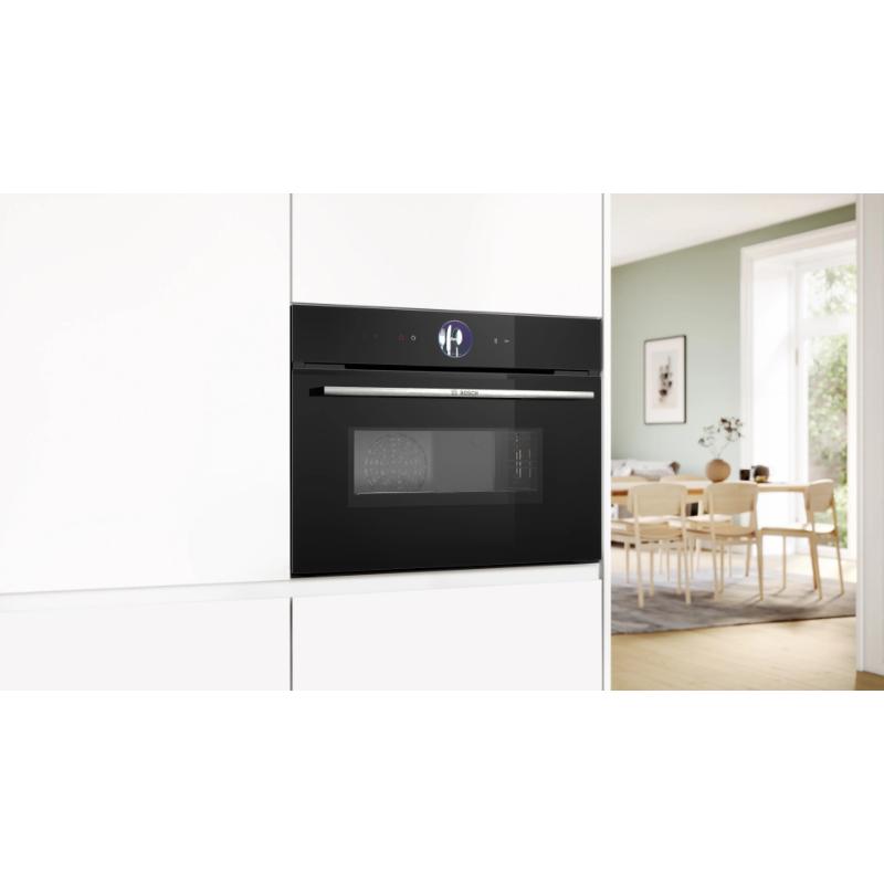 BOSCH CMG7361B1 8系列 精巧型嵌入式微波烤箱 60 x 45 cm 極緻黑