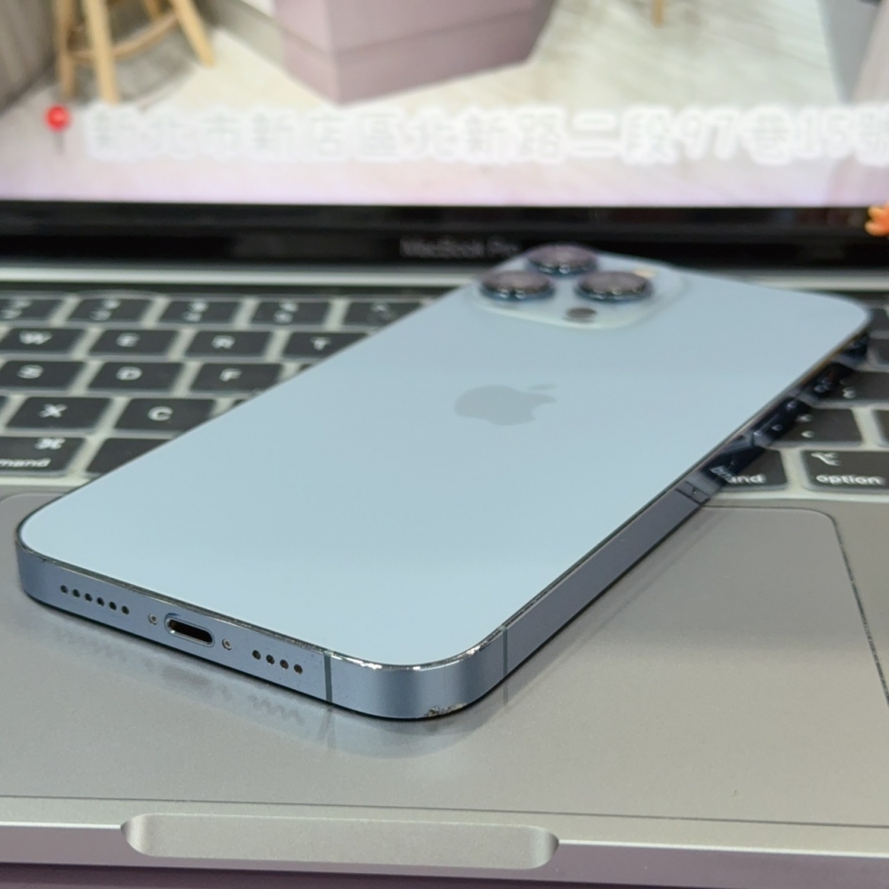 店保90天｜iPhone 13 Pro Max 128G 全功能正常！電池100% 藍色 6.7吋 #8299 二手iPhone