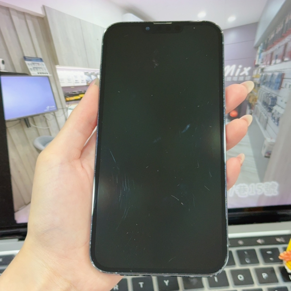 店保90天｜iPhone 13 Pro Max 128G 全功能正常！電池100% 藍色 6.7吋 #8329 二手iPhone