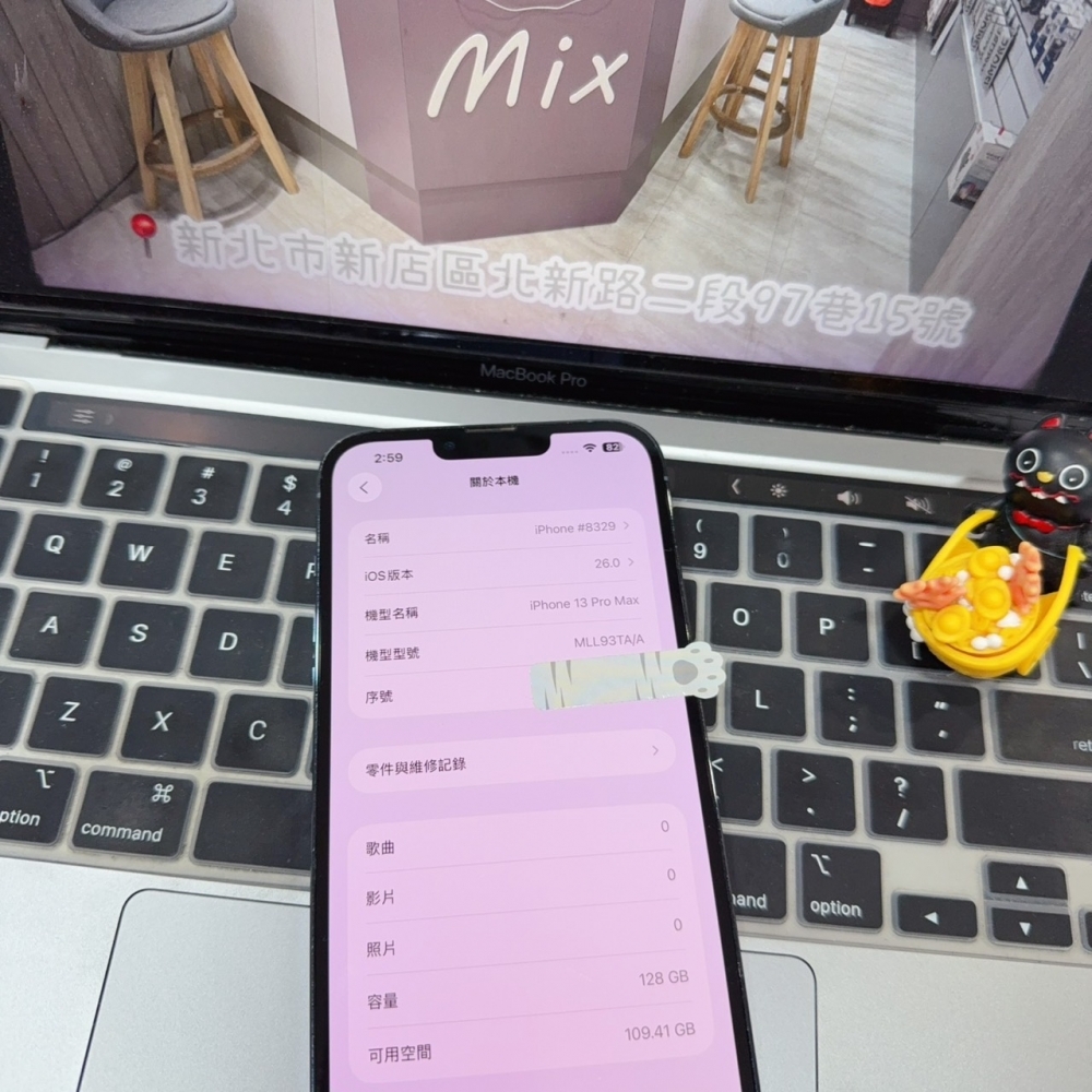 店保90天｜iPhone 13 Pro Max 128G 全功能正常！電池100% 藍色 6.7吋 #8329 二手iPhone