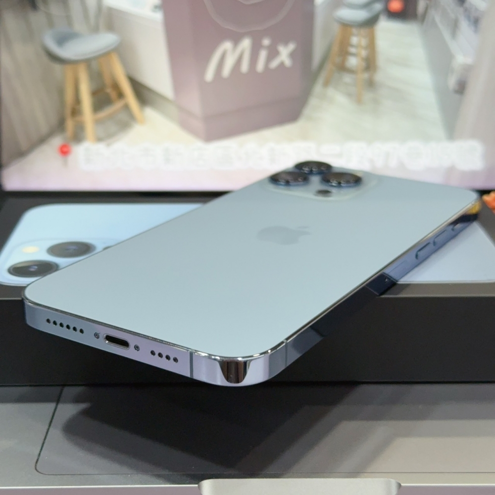 店保90天｜iPhone 13 Pro Max 128G 全功能正常！電池100% 藍色 6.7吋 #8370 二手iPhone