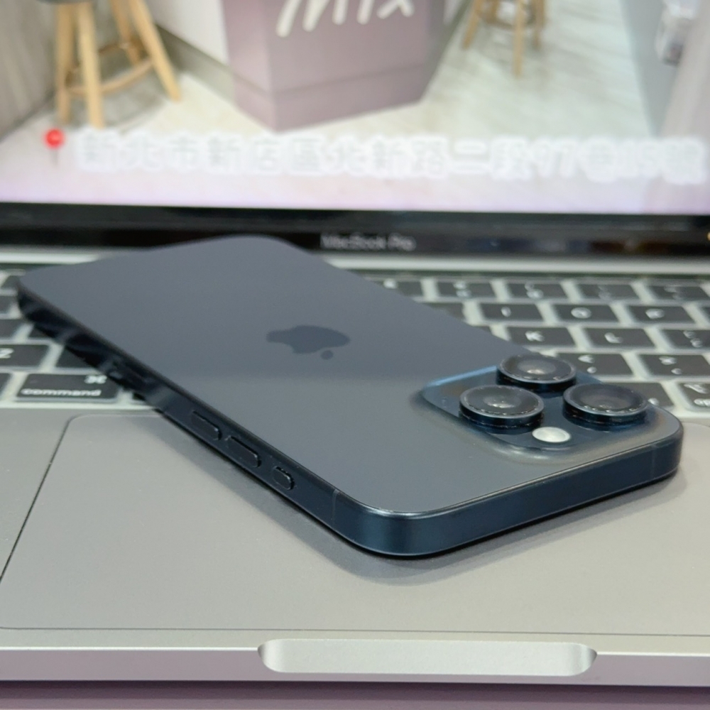 店保90天｜iPhone 15 Pro Max 256G 全功能正常！電池100% 藍色 6.7吋 #8379 二手iPhone