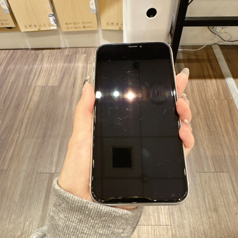 店保90天｜iPhone XR  64G 臉辨NG!!電池100% 白色 6.1吋 #0095 二手iPhone備用機 工作機