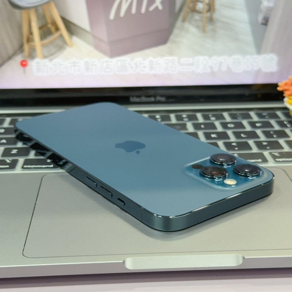 店保90天｜iPhone 12 Pro Max 512G 全功能正常！電池100% 藍色 6.7吋 #8485 二手iPhone