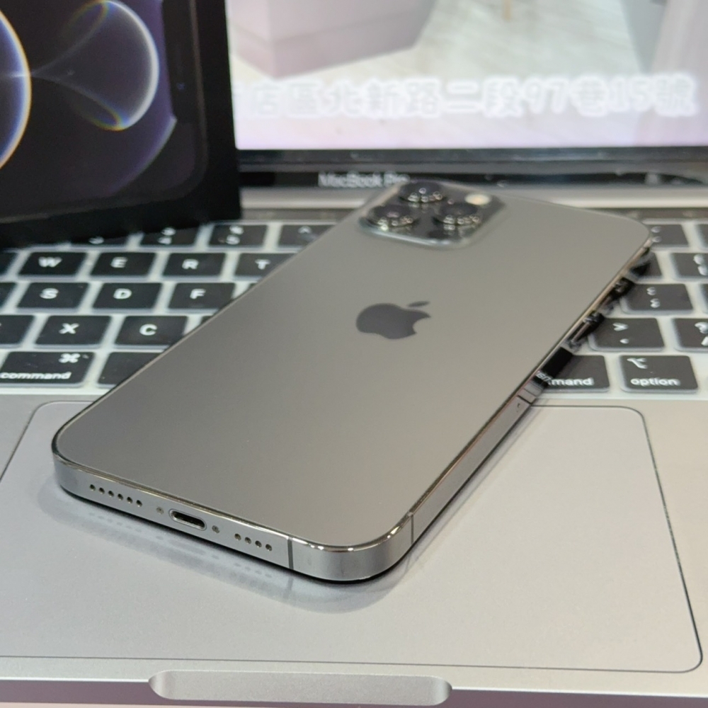店保90天｜iPhone 12 Pro Max 256G 全功能正常！原廠電池85% 黑色 6.7吋 #8536 二手iPhone
