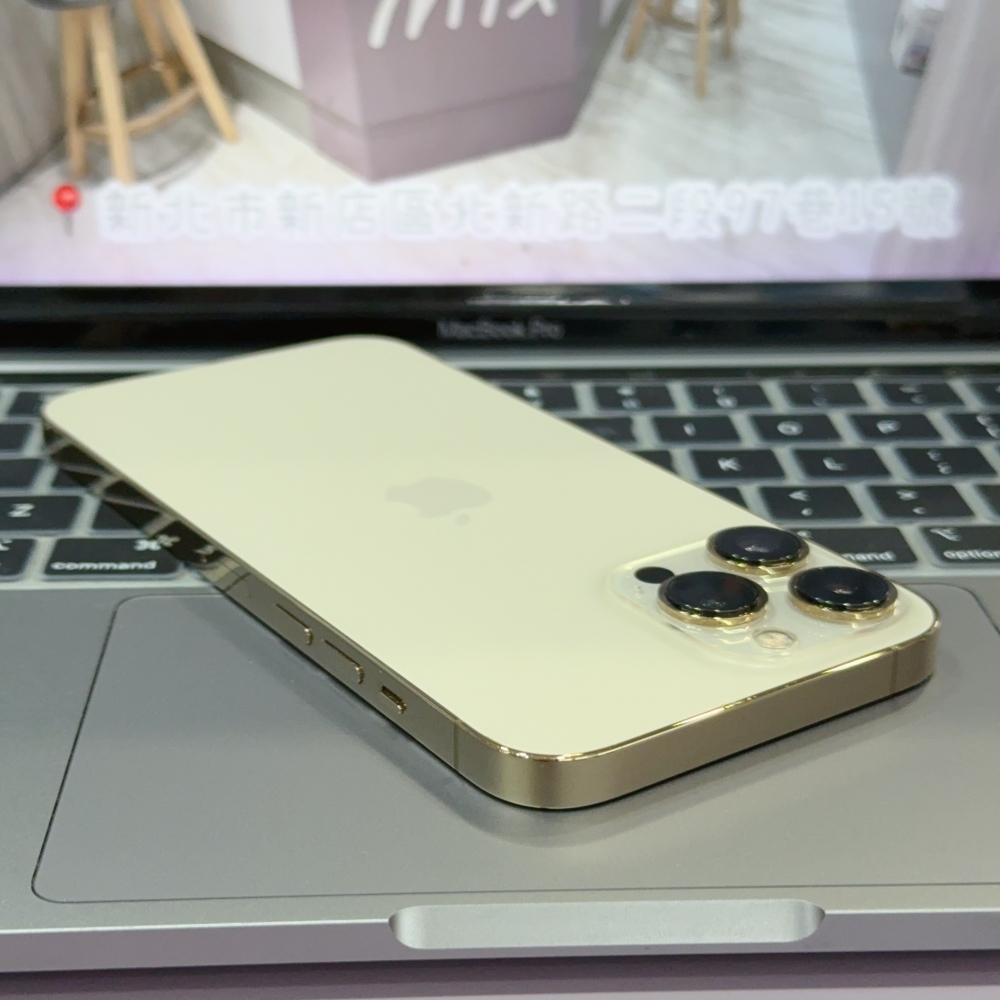 店保90天｜iPhone 13 Pro Max 128G 全功能正常！電池100% 金色 6.7吋 #8576 二手iPhone