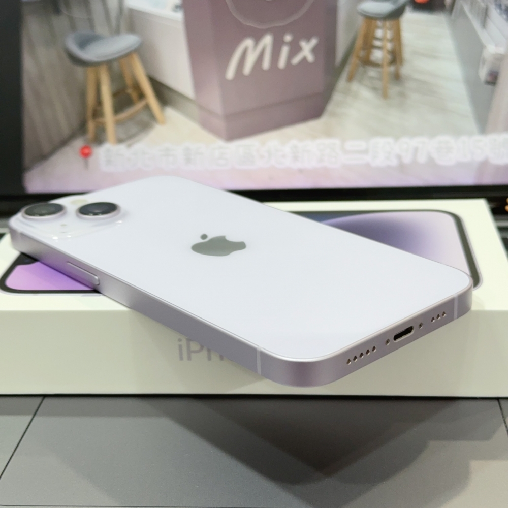 店保90天|iPhone 14 128G 全功能正常!電池80% 紫色 6.1吋 #8653 二手iPhone