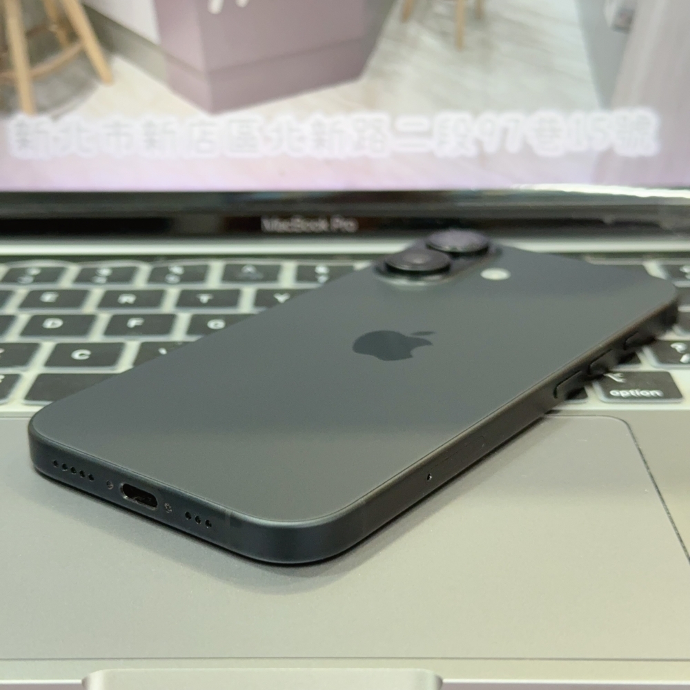 店保90天｜iPhone 16 128G 全功能正常！電池100% 黑色 6.1吋 #8665 二手iPhone