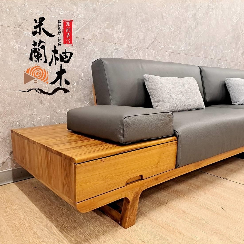 2025爵士330(Jass 330)柚木全牛皮沙發...一字型