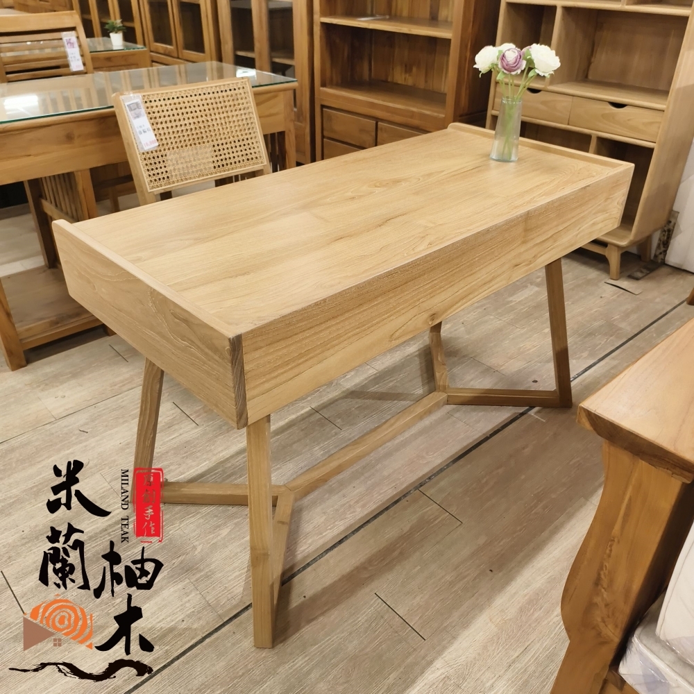 老柚木平靜書桌4.2尺