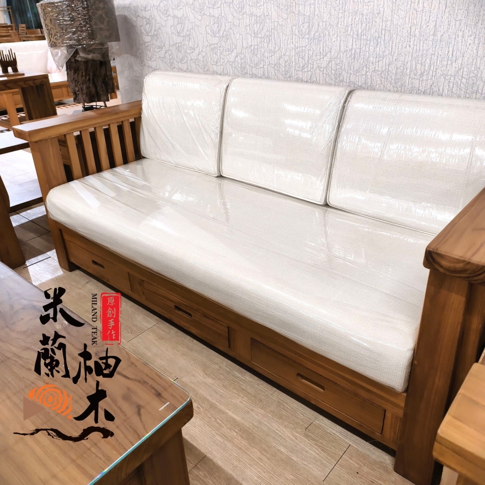 全柚木超厚保羅(Polo)沙發組［1.2.3人位+大小桌］［北歐款、加寬加厚］